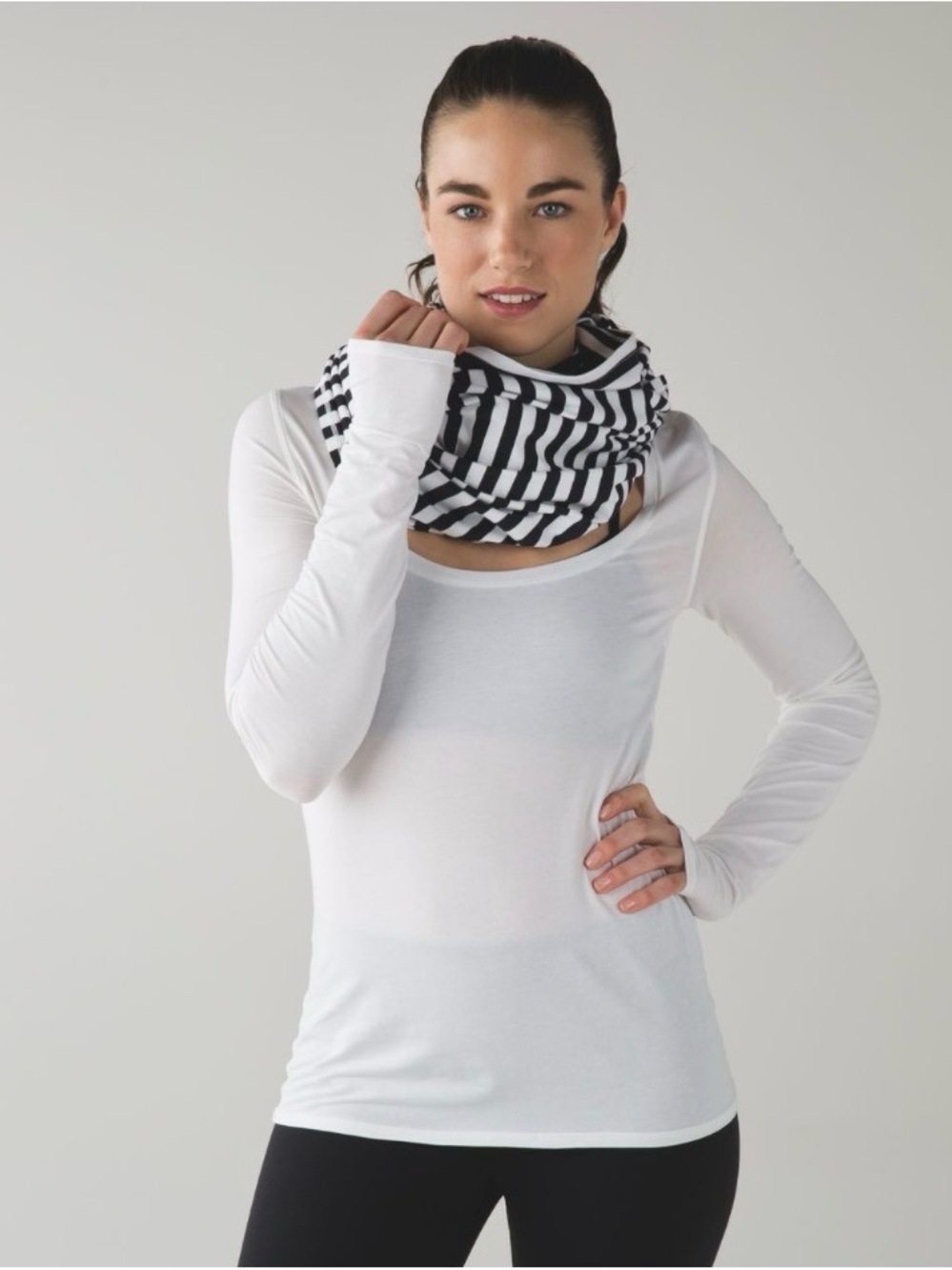 Lululemon Vinyasa Scarf Zips
Apex Stripe Black White